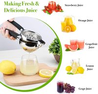 Presse-agrumes manuel en acier inoxydable pour fruits, citrons, oranges, citrons verts, avec poignée en silicone, outils et accessoires de cuisine