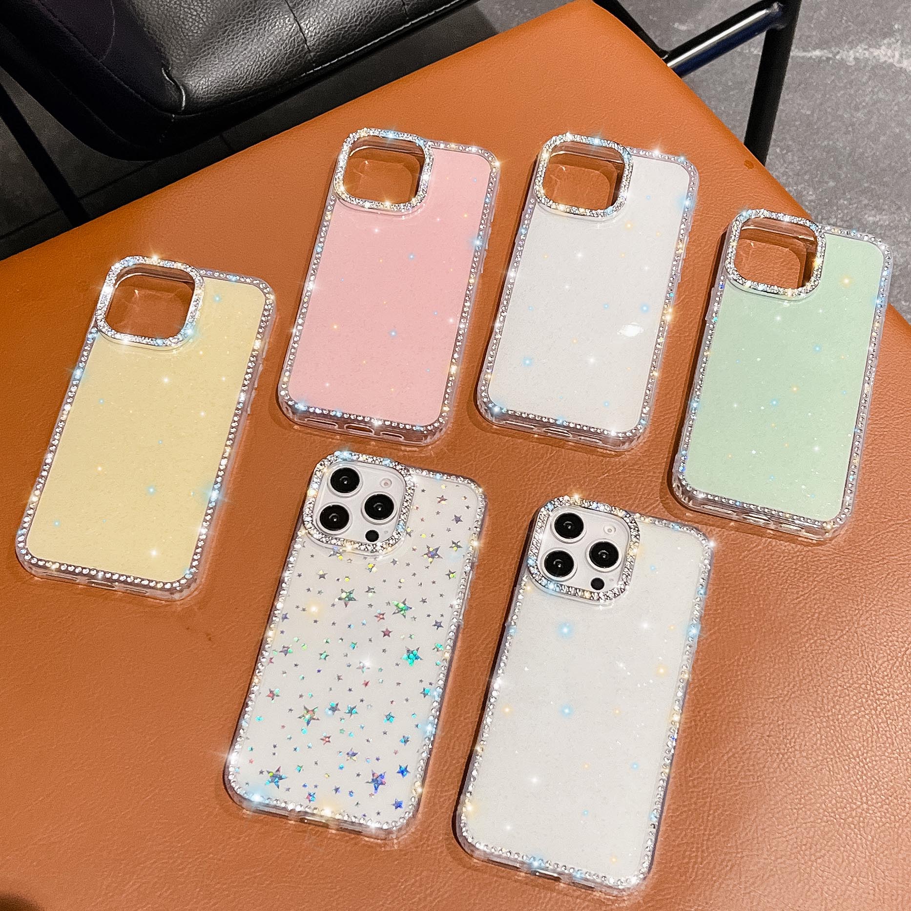 Glitter Water Star Phone Cases Luxury Style for iPhone
