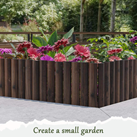 Borde Decorativo Flexible de Madera para Jardín, 6 Pies, Valla Profesional para Paisajismo, Ecológica, para Jardín, Patio, Flores