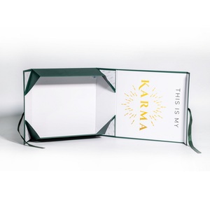 Custom Logo Magnetic Closure Foldable Rigid Gift <b>Box</b> Eco-Friendly Recyclable <b>Flat</b> <b>Pack</b> Packaging for Cosmetic Apparel - Product Image 1