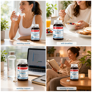 Ingrédients personnalisés, capsules de vitamines Shecome Zinc Picolinate, soutient les fonctions enzymatiques, complément de Zinc Picolinate pour adultes - Product Image 6