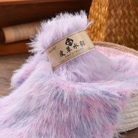 Bunter Punkt DIY High Tenacity Fancy Faux Nerz Fell Polyester Mischgarn zum Hands tricken Weben und Nähen Roh muster