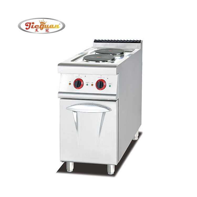 Коммерческий высококачественный Вертикальный Электрический диапазон из нержавеющей стали с 2 круглыми горячими пластинами с шкафом