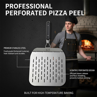 Pelle à pizza, design pliable, extra large, en acier inoxydable, poignée pliable, accessoires pour four à pizza extérieur