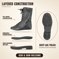 Bottes tactiques pour hommes KMS, vente en gros OEM, bottes tactiques pour hommes, cuir pleine fleur, haute résistance, bottes tactiques originales