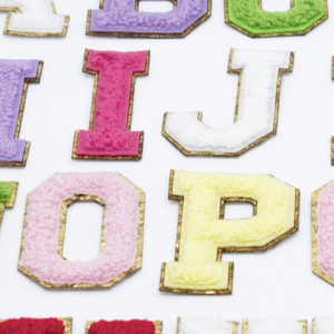 Tùy Chỉnh Tự Dính Hai Lớp 5.5Cm Thư Các Bản Vá Lỗi Cho Khăn, Tùy Chỉnh Thêu Vá Màu Hồng-Đôi Quần Áo Nhãn - Product Image 4