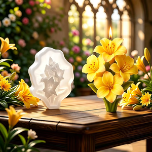 Lily Flower Bouquet Silicone <b>Candle</b> <b>Mold</b> DIY Aromatherapy <b>Candle</b> Making Gypsum Resin Casting Decor Mould - Product Image 1