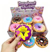 Bestseller transfrontalier viral : Jouet anti-stress réaliste en PU souple en forme de donut, à rebond lent, pour toutes les générations, idéal pour la présentation de marque