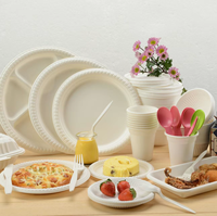 Assiettes jetables modernes en bagasse de marque Huifang (100 pièces) – Écologiques et biodégradables pour les fêtes – Fabrication OEM/ODM