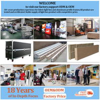 Papan Tanda LED Toko Ritel, Billboard Bingkai Aluminium 98mm, Sistem Display Kain LED Backlit Tunggal, Grosir