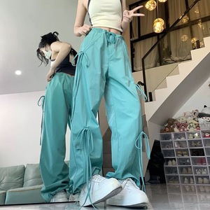 <span class=keywords><strong>Pantalon</strong></span> de travail femme multi-poches été à prix réduit, taille haute, coupe droite, jambe large, ample et décontracté – Vente en gros - Product Image 5