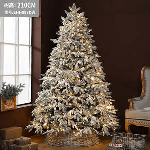 Cây thông Noel nhân tạo phủ tuyết giả hiện đại, nhiều màu sắc, có đèn, kích thước 150/180/210/240cm, bán chạy, trang trí nhà cửa - Product Image 5