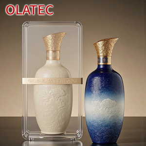 Bouteilles à liqueur en verre OLATEC, design personnalisé <span class=keywords><strong>de</strong></span> luxe, contenants pour spiritueux, whisky, vodka, <span class=keywords><strong>gin</strong></span> et boissons alcoolisées haut <span class=keywords><strong>de</strong></span> gamme - Product Image 4