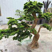 Großhandel Maßgefertigter Großer Künstlicher Garten-Kiefernbaum Spezielle Form Indoor Fiberglas Holz-Kiefer