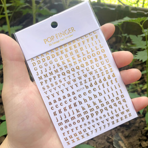 Autocollants pour ongles en lettres anglaises anciennes, autocollants alphabet rétro, 3D, autocollants multicolores, fournitures pour nail art, pour <span class=keywords><strong>manucure</strong></span> DIY - Product Image 4