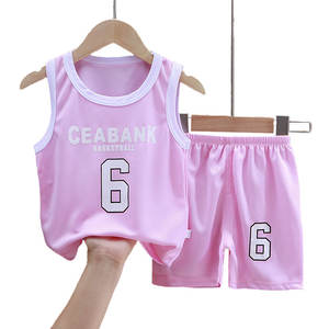 Conjunto de Jersey y Pantalones Cortos de Verano para Niños, Hechos a Medida al por Mayor, Jersey sin Mangas para Niños, Conjunto de Baloncesto Infantil de Alta Calidad - Product Image 3