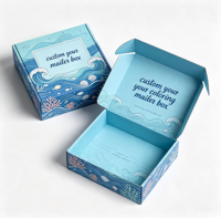 Boîtes d'expédition en carton écologiques réutilisables personnalisées avec laminage mat et gaufrage pour l'expédition des petites entreprises