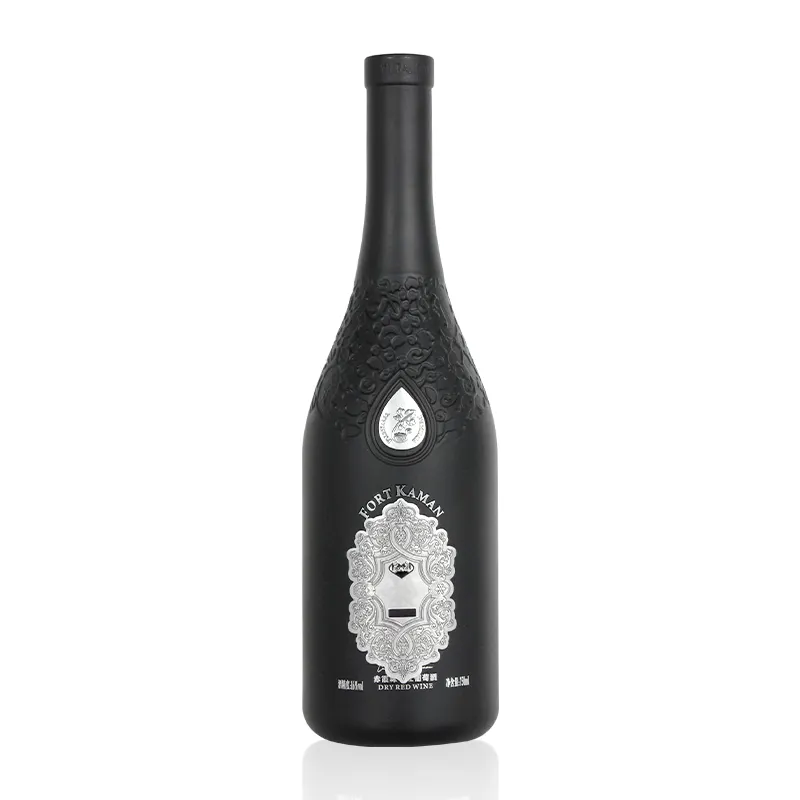 Jelas Matte hitam 700ml 750ml botol minuman keras kaca Gin wiski Vodka minuman keras botol roh untuk minuman keras minuman anggur