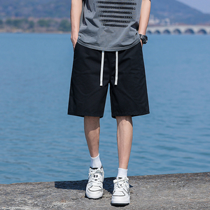 กางเกงผ้าคอตตอนบางสำหรับผู้ชายกางเกงเท่ๆทรงหลวมลำลองและแฟชั่นยืดหยุ่นเท่ออกแบบโลโก้ได้ในฤดูใบไม้ผลิและฤดูร้อนของ2025 - Product Image 4