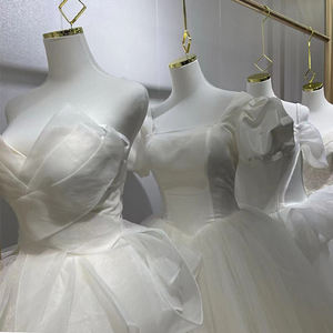 Vêtements pour femmes Velvet Long Evening Ball Grown Wedding Dress Dress Form Hanging <span class=keywords><strong>Mannequin</strong></span> Torso Female Body for Clothing Shop - Product Image 4