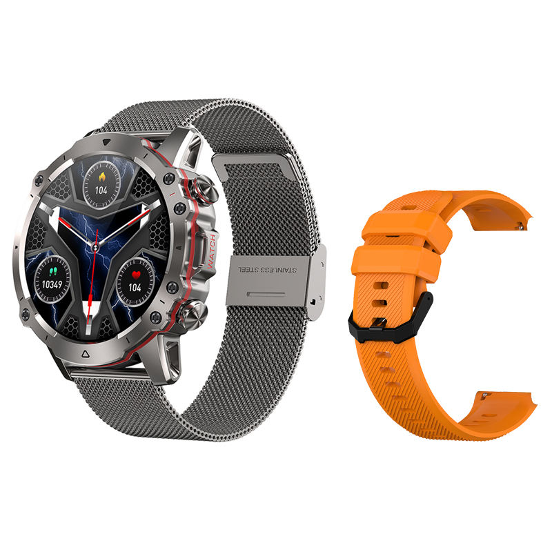 Hook silver steel+orange silicone