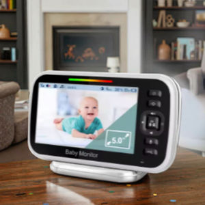 Monitor para bebés de 5 pulgadas, cámara de vigilancia con zoom Digital, visión nocturna automática, intercomunicador bidireccional, detección de movimiento, cámara panorámica e inclinable para niñera - Product Image 5