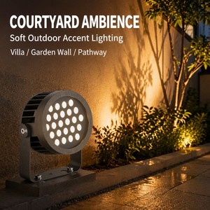 <span class=keywords><strong>Projecteur</strong></span> LED extérieur étanche IP66 en alliage d'aluminium antichoc, haute luminosité, lampe de jardin paysagère avec support réglable, style rétro - Product Image 5