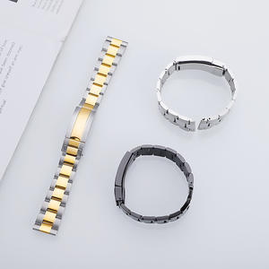 <span class=keywords><strong>Bracelet</strong></span> de montre en acier inoxydable argenté noir de luxe 20*16mm 22*16mm, maillons à vis, extrémité plate, compatible avec les montres RLX <span class=keywords><strong>SKX</strong></span> - Product Image 3