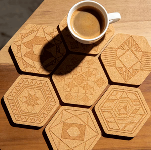 Sous-verres en liège naturel DINGYE, résistants à la chaleur, antidérapants, réutilisables, pour la maison et le bar, logo personnalisé, vente en gros - Product Image 6