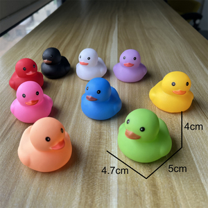 OEM Custom Design Printed Logo Funny Floating Baby Bath Toy Bulk Colourful <b>Mini</b> Soft <b>Rubber</b> <b>Duck</b> - Product Image 2