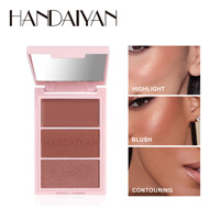 Palette de poudre 3-en-1 correcteur, illuminateur et fard à joues – Vente en gros, palette de blush crème, marque privée