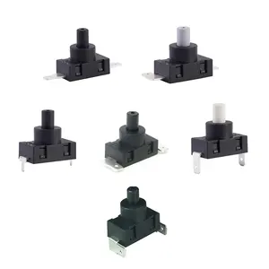 Black 16a 250v Latching Push Button Switch For Vacuum Cleaner