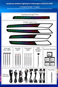 Kit di Aggiornamento ICarsin con Illuminazione Ambientale Dinamica a 64 Colori per VW <span class=keywords><strong>Golf</strong></span> <span class=keywords><strong>7</strong></span> Mk7, <span class=keywords><strong>Accessori</strong></span> per Pannelli di Finitura Interni con Luci a LED - Product Image 5