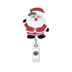 Porte-badge infirmière de Noël de luxe avec logo personnalisé, clip de badge d'identification Yoyo, porte-badge rétractable en plastique ABS, utilisation scolaire et de bureau - Product Image 6