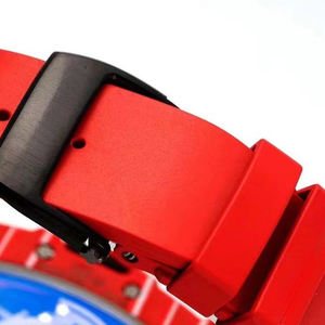 Reloj de Lujo Premium de Fibra de Carbono con Cristal de Zafiro, Movimiento Mecánico, Estilo Hip Hop, Correa de Goma para Ocasiones Casuales y de Negocios - Product Image 4