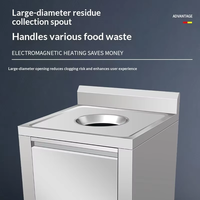 Table de traitement des déchets en acier inoxydable avec 2 trous, armoire à déchets alimentaires pour cuisine commerciale, pour restaurant
