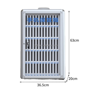 Alumínio celular armazenamento caixa bolso celular armário de armazenamento 60 slots células para sala de aula escola escritório - Product Image 1