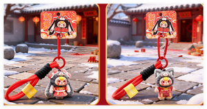 Porte-clés en peluche 3D One Piece Nouvel An pour bébé, avec trois lanières, personnages d'anime, vente en gros pour motos, voitures et porte-clés - Product Image 2