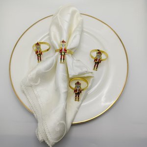 แหวนรัดผ้าเช็ดปากลาย<span class=keywords><strong>ทหาร</strong></span>นัทแครกเกอร์แบบยุโรปอเมริกัน ชุบโลหะผสม สำหรับโรงแรม ร้านอาหารตะวันตก - Product Image 1