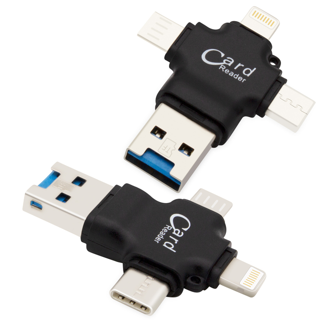 Hot Selling Custom Logo Large Capacity High Speed 8GB 16GB 32GB 64GB 128GB 256GB 512GB  4 in 1 USB Flash Drives