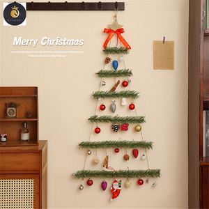 F021 Decoraciones navideñas Luz de pared Árbol de Navidad no tejido Escena de Navidad Decoración Ventana Decoración Suministros - Product Image 3