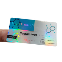 Étiquette holographique autocollante OEM VS-233 pour flacon de 10 ml, emballage de flacons de fitness et cosmétiques, découpée 3x6cm, étiquette et boîte pour flacon de 10 ml