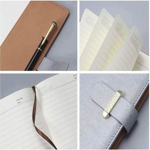 Promotional Business A5 PU <b>Leather</b> Notebook with Socket Diary <b>Notepad</b> Office Meeting Record Book with Buckle Closure - Product Image 5