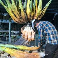 Fleurs et herbe artificielles en plastique coloré résistant aux UV, écologiques, topiaires pour animaux, pour la décoration de jardins, de parcs et d'aménagements paysagers