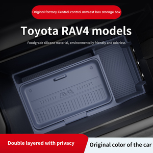 Protector de Silicona de Doble Capa para la Consola Central del Toyota RAV4, Organizador de Almacenamiento para el Reposabrazos, Protege el Interior del Vehículo - Product Image 1