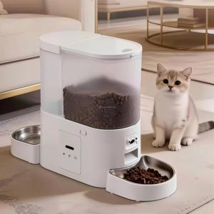 Distributeur automatique d'eau et de nourriture intelligent tout-en-un en acier inoxydable avec caméra IA 2K pour chats et chiens - Product Image 1
