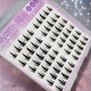 ריסים דמויי עלי סתיו, ריסים מלאכותיים 0.07 מ\\\"מ צברים ללא דבק 6 שורות בסיס חד אריזה ולוגו ניתנים להתאמה אישית - Product Image 3