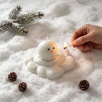 Moule en silicone 3D bonhomme de neige fondant pour bougie parfumée – DIY Noël amusant et original, écologique et compatible four