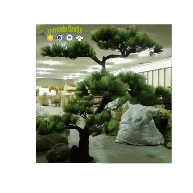 كل مهرجان مناسبة فريدة كبيرة الزخرفية البلاستيك + الحرير النسيج المواد باين bonsai الأشجار لحديقة المناظر الطبيعية