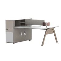 BOSUN Personnalisation complète de la maison Usine de Foshan Vente chaude Poste de travail modulaire extensible moderne commercial 2 places en MFC sur mesure